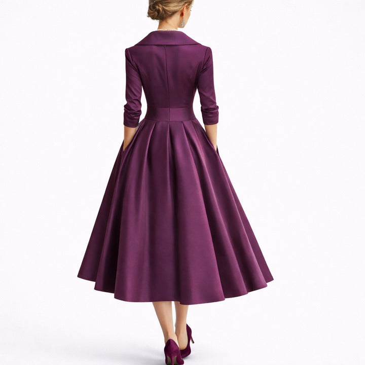 Alice | Modern Fall Wedding Structured A-Line Midi Dress