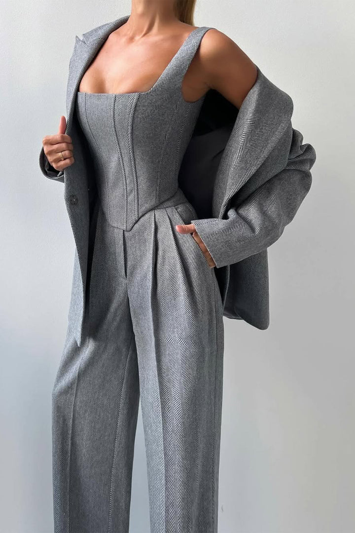 Elena | Elegant And Versatile Three-Piece Blazer Set For Women