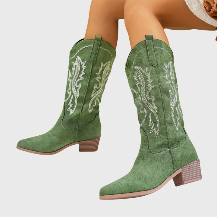 Sandra | Stylish And Sophisticated Wide Calf Cowboy Boots