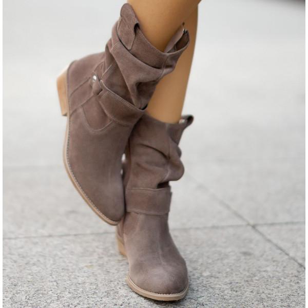 Della | Relaxed-Fit Slouch Ankle Boots