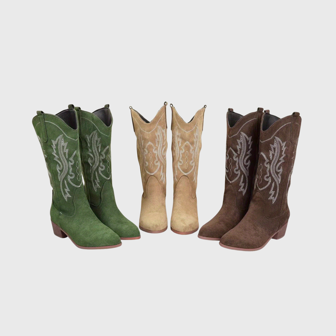 Sandra | Stylish And Sophisticated Wide Calf Cowboy Boots