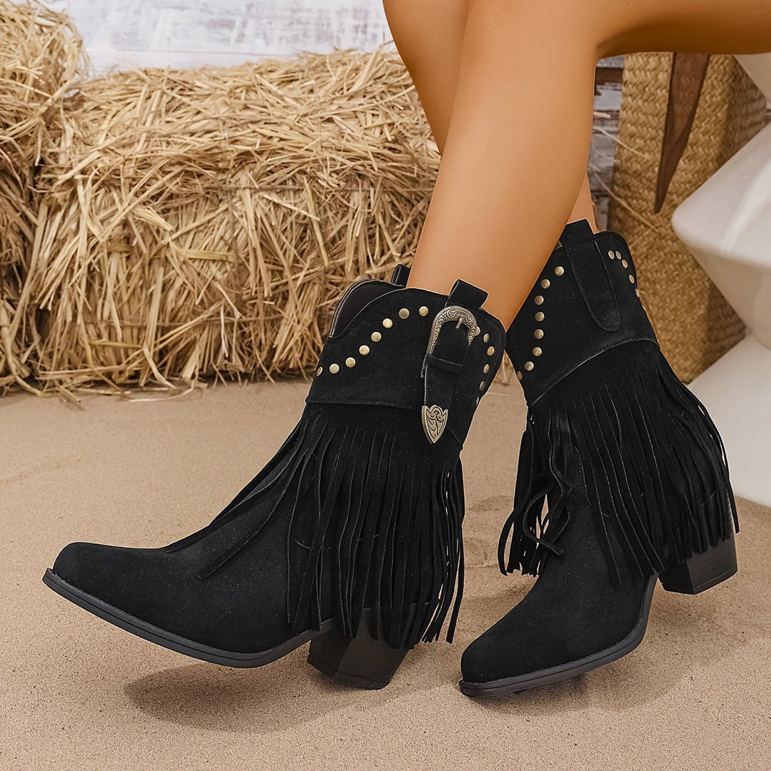 Claudia | Bold And Stylish Fringe Cowboy Boots