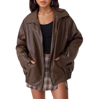 Ruby | Relaxed And Trendy Oversized Leather Jacket