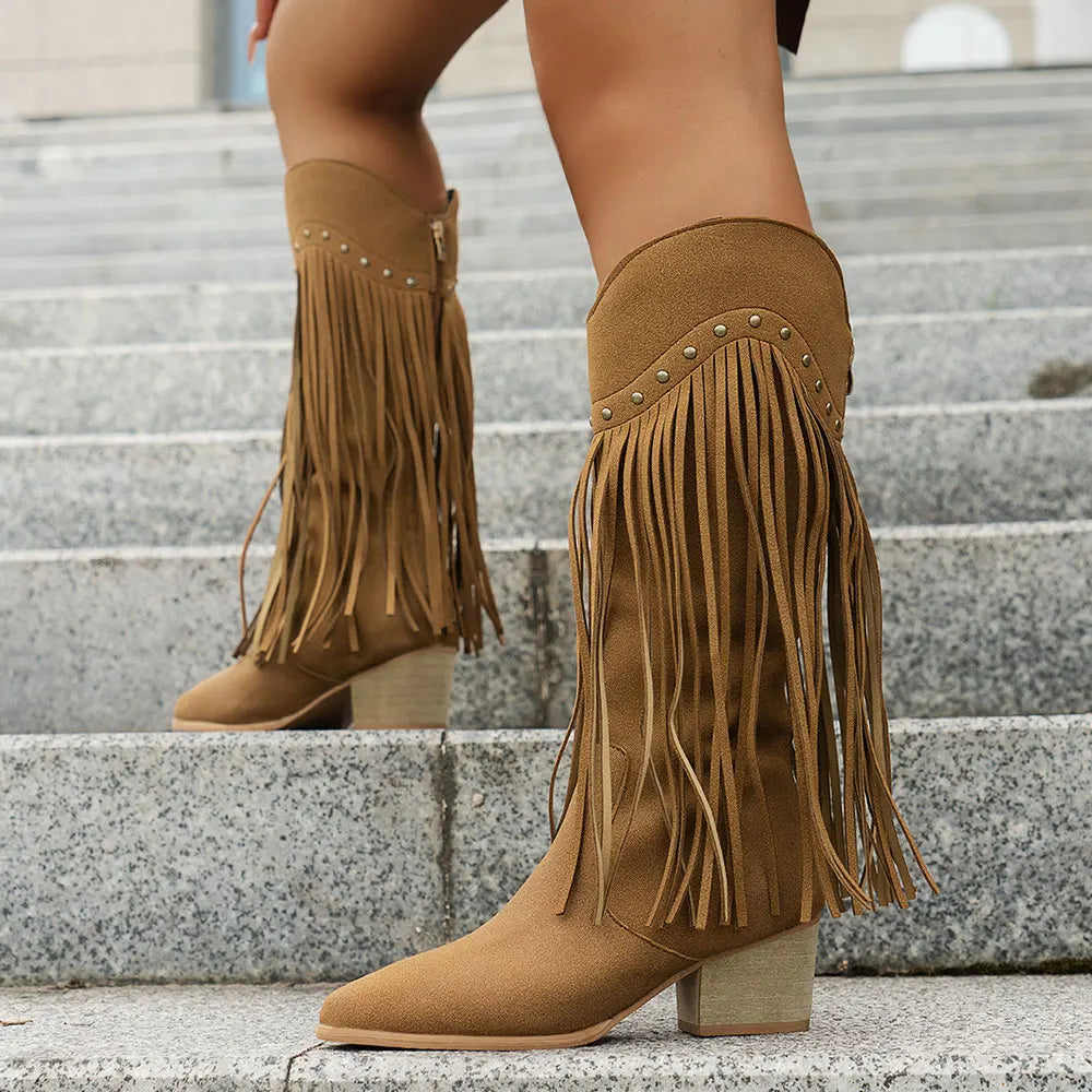 Jessika | Trendy And Classic Wide Calf Cowboy Boots