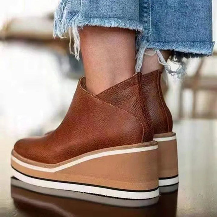 Maya | Retro-Inspired Platform Ankle Boots