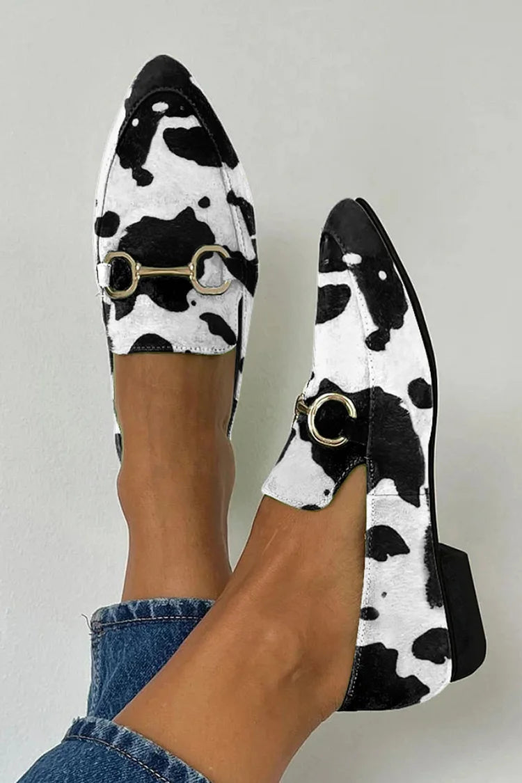 Annabelle | Printed And Elegant Buckle Loafers