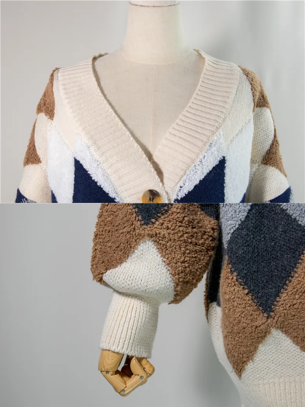 Emma | Effortless Chic Oversized Puff-Sleeve Cardigan