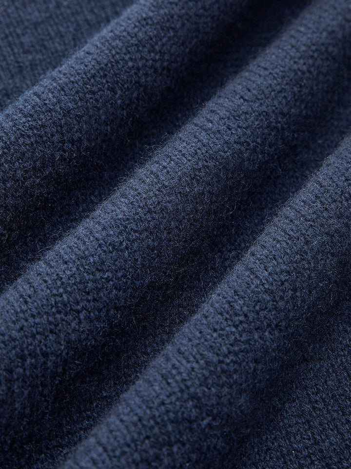 Amelie | 2-in-1 Sweater with Denim Collar and Metal Buttons