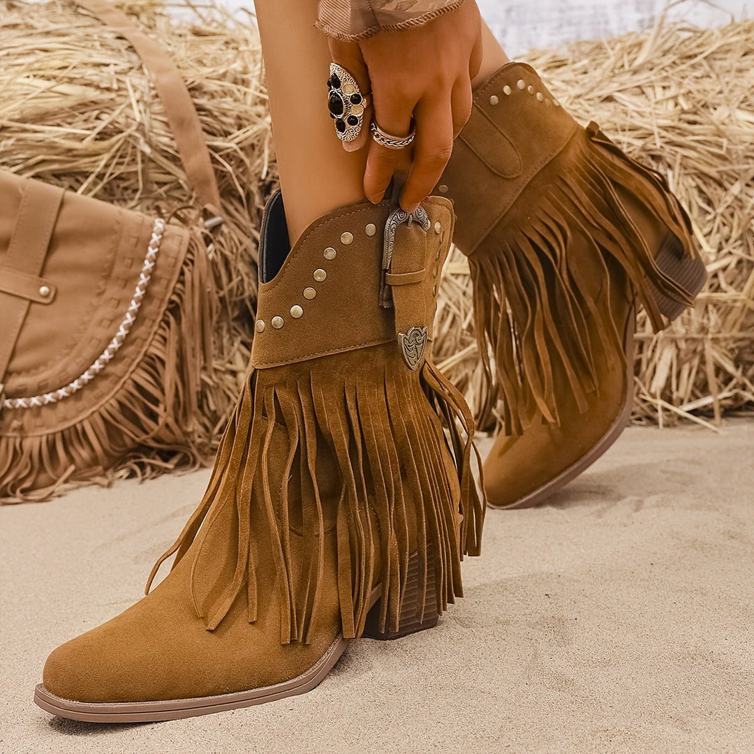 Claudia | Bold And Stylish Fringe Cowboy Boots