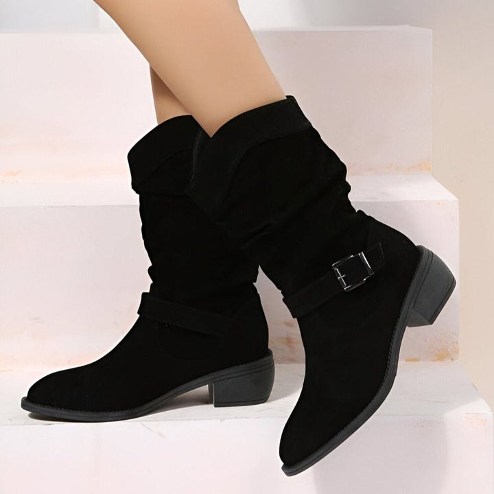 Clara | Stylish Slouchy Faux Suede Knee High Boots