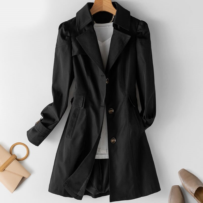 Charlotte | Classic Mid-Length Weatherproof Trench Coat