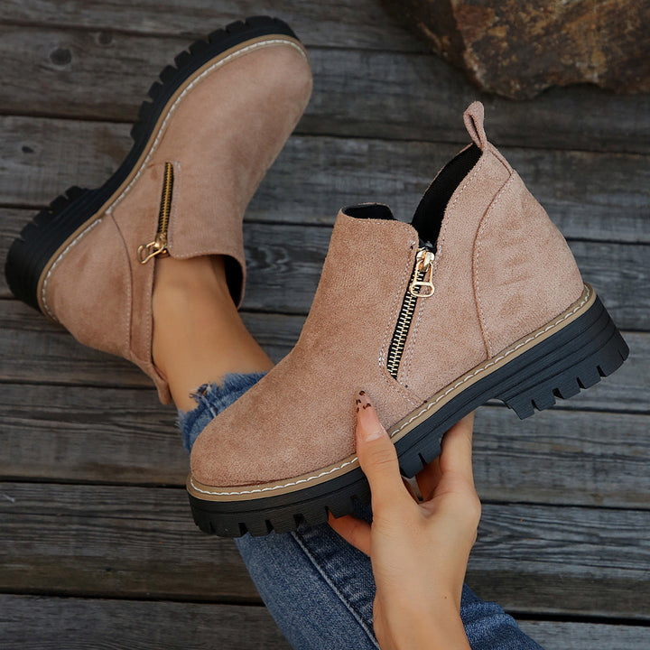 Lucy | Moderne Plateau-Ankle-Boots mit klobiger Profilsohle