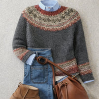 Freya | Timeless Nordic Pattern Knitted Sweater