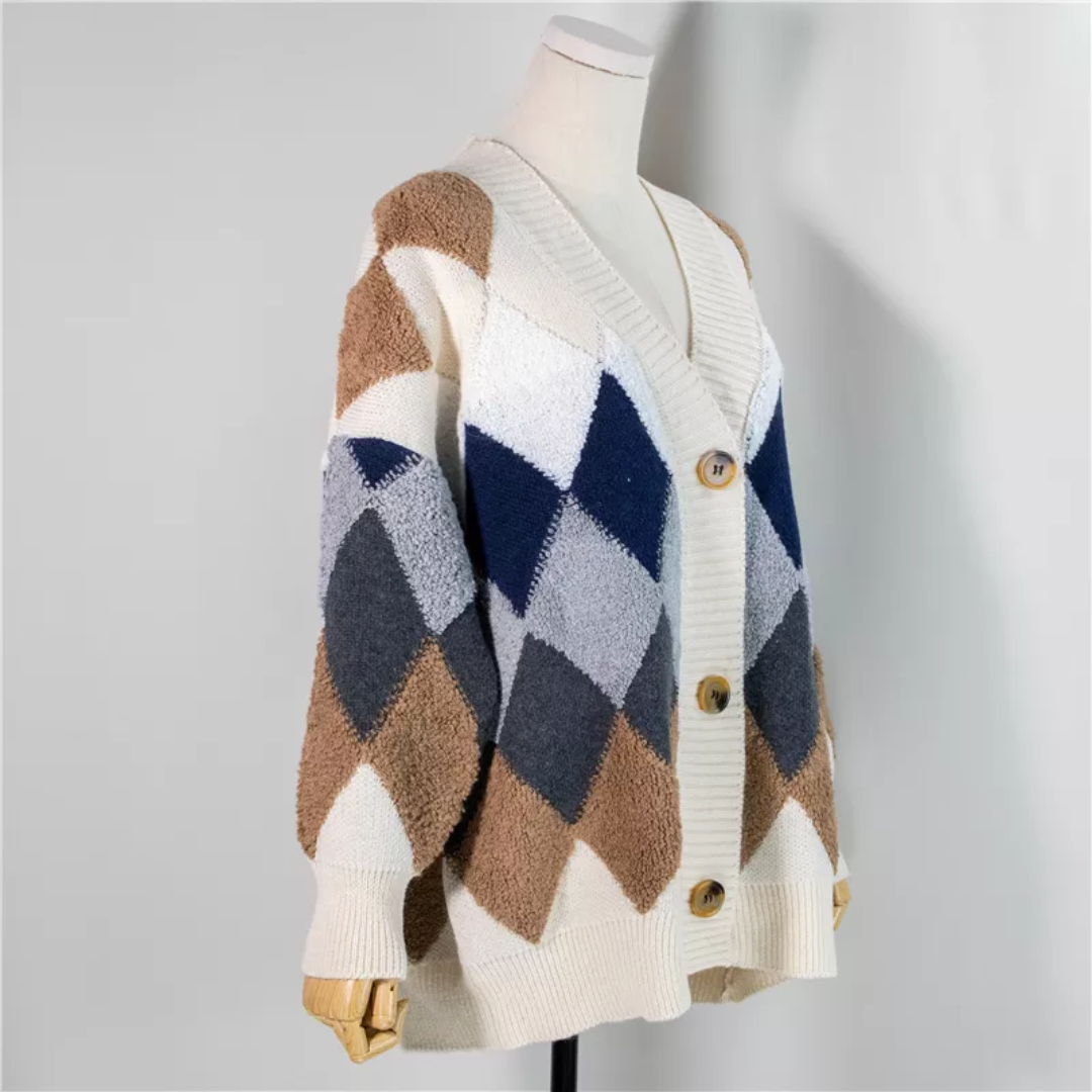 Emma | Effortless Chic Oversized Puff-Sleeve Cardigan