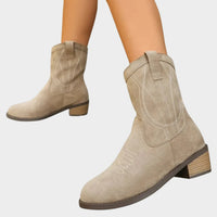 Savannah | Embroidered Western Ankle Boots
