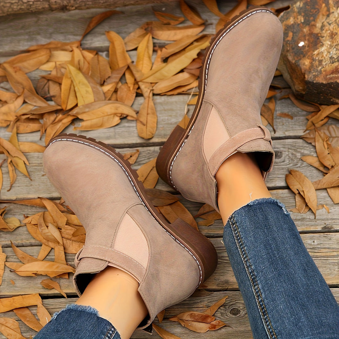 Brigitte | Buckle-Strap Chelsea Ankle Boots