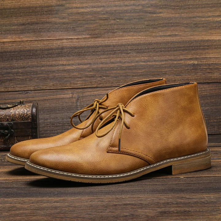 Daniel | Classic Orthopedic Synthetic Leather Chukka Men Boots