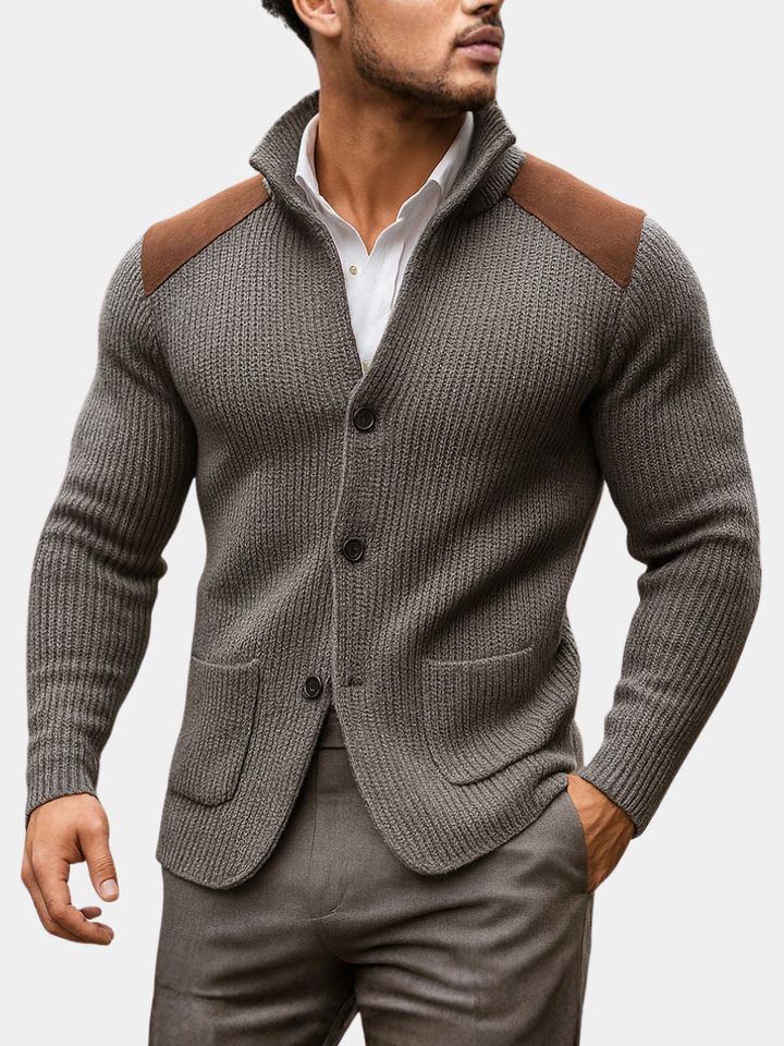 Elliot | Sophisticated And Comfortable Textured Knit Blazer For Men