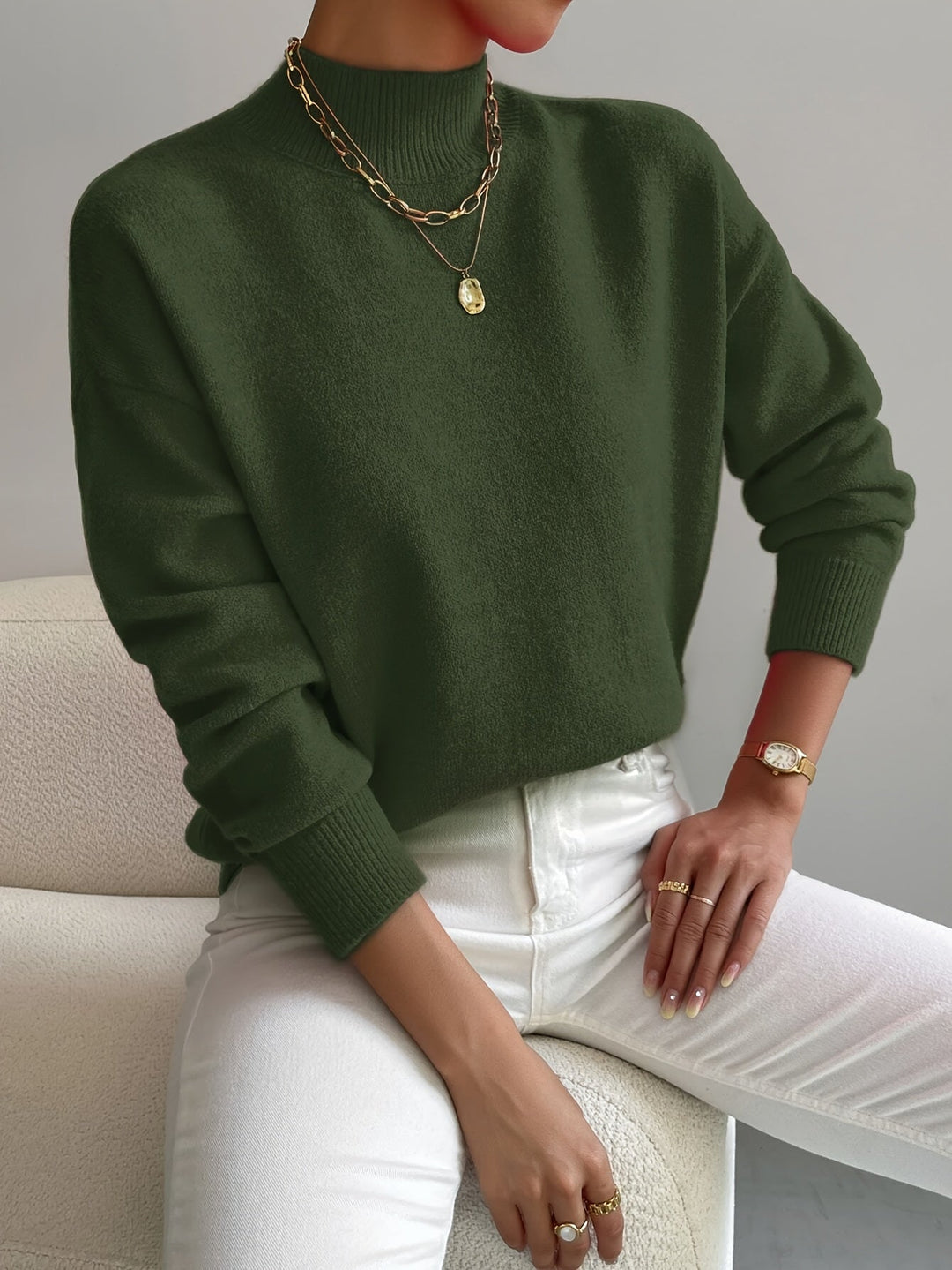 Charlotte | Elegant And Soft Turtleneck Knit Sweater