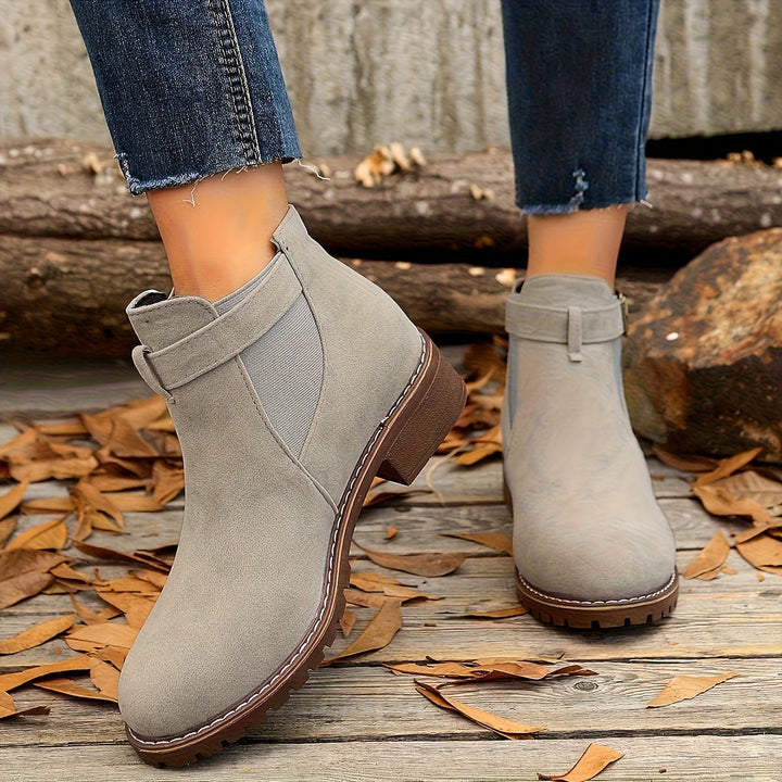 Brigitte | Buckle-Strap Chelsea Ankle Boots