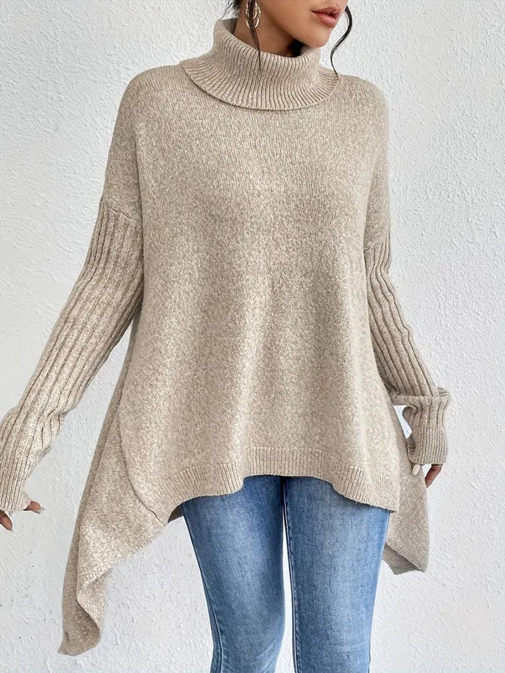 Greta | Turtleneck Sweater – Cozy Oversized Knit for Women