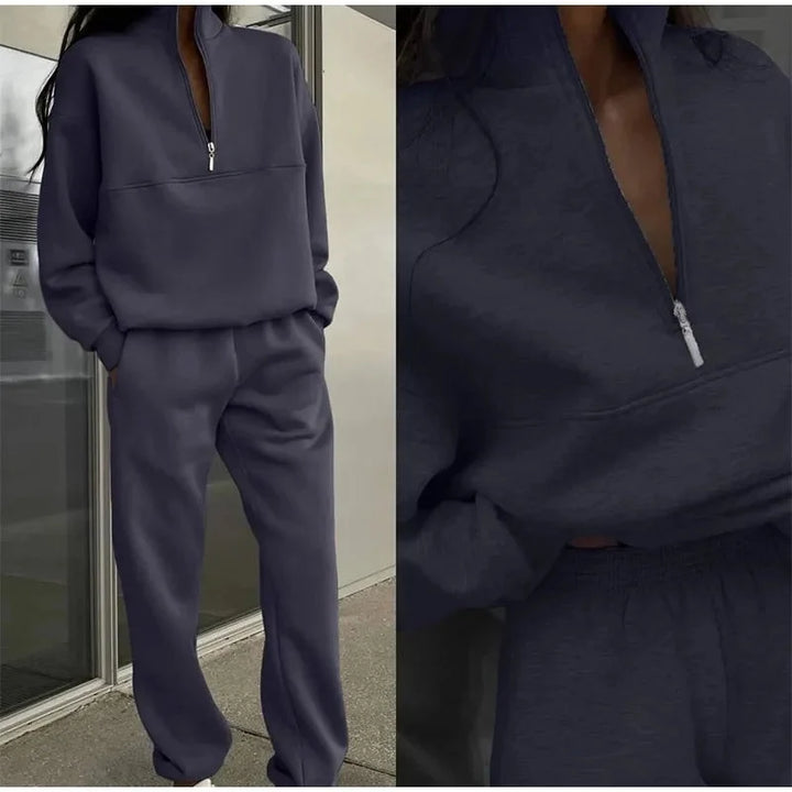 Chloe | Chic And Cozy High-Waisted Lounge Two Piece Set