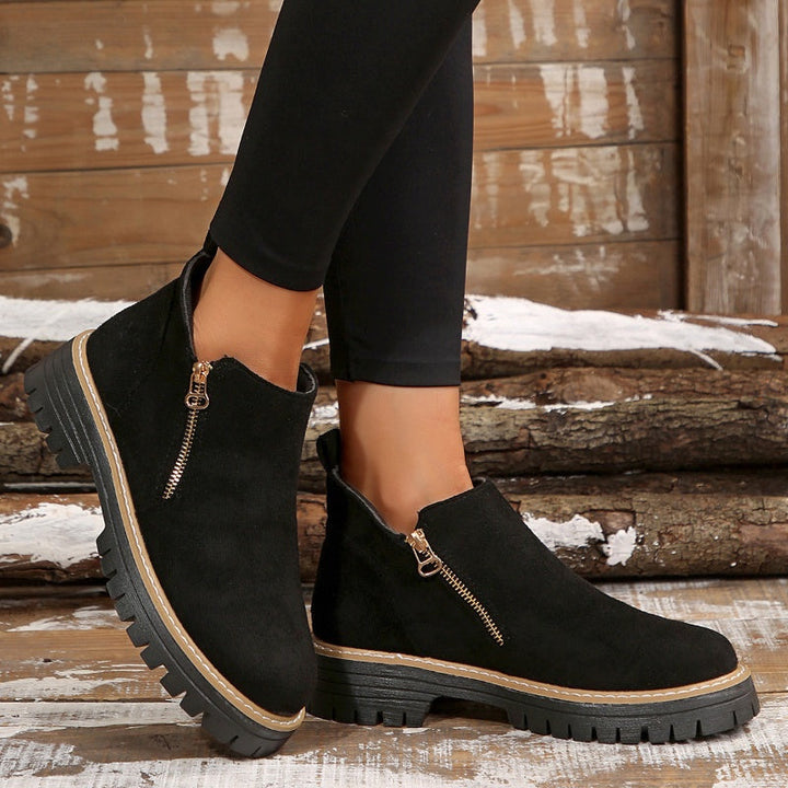Lucy | Moderne Plateau-Ankle-Boots mit klobiger Profilsohle