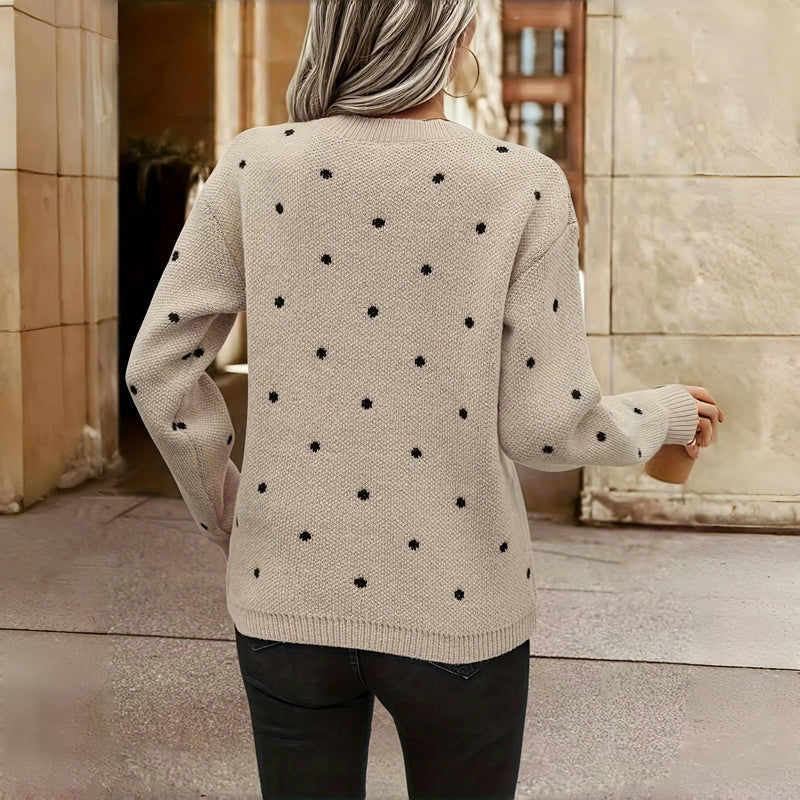 Marie | Elegant And Textured Dotted Knit Sweater