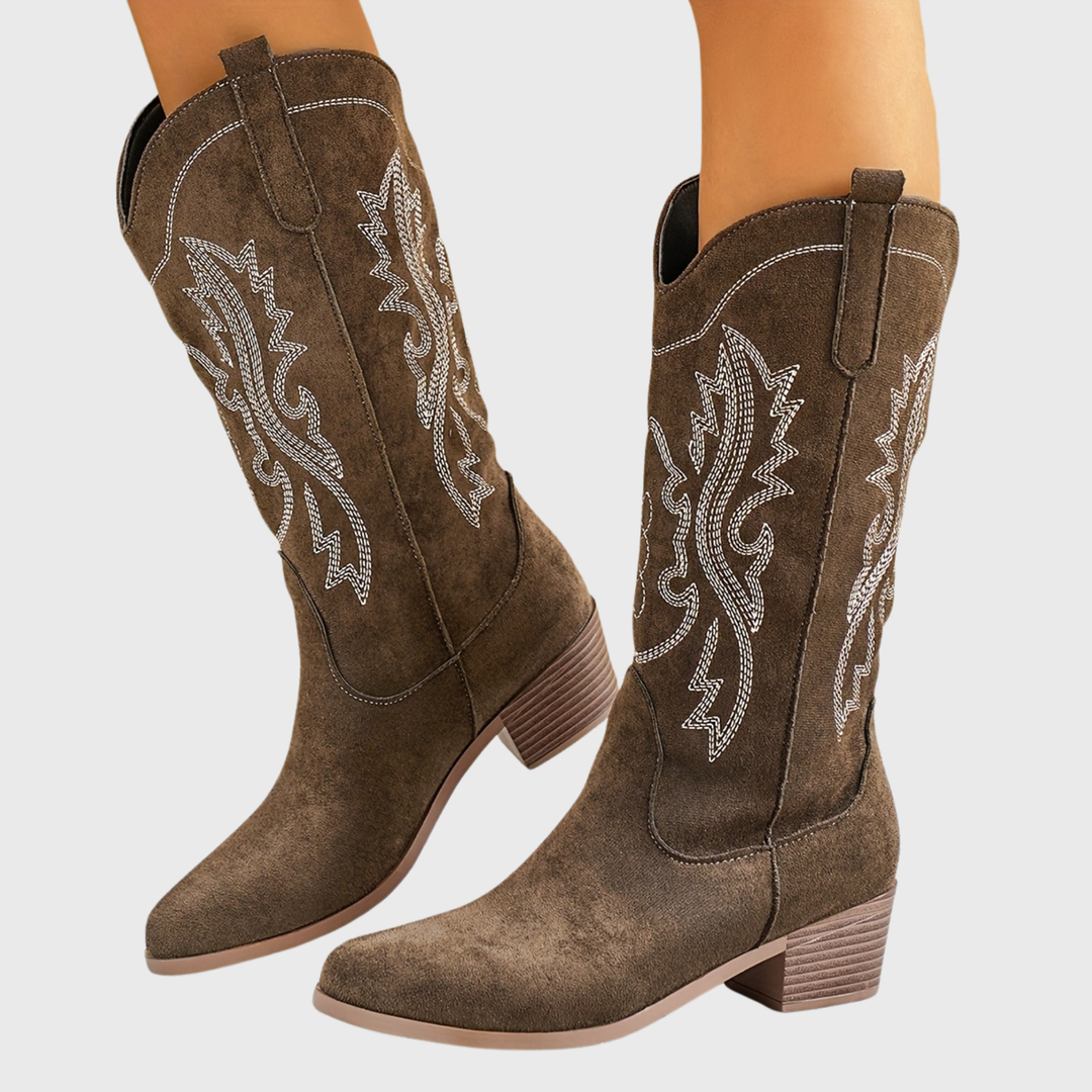 Sandra | Stylish And Sophisticated Wide Calf Cowboy Boots