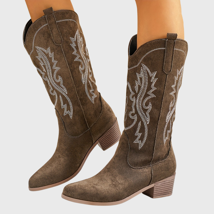 Sandra | Stylish And Sophisticated Wide Calf Cowboy Boots