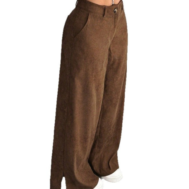 Clara | Elegant High-Waist Wide Leg Slit Pants