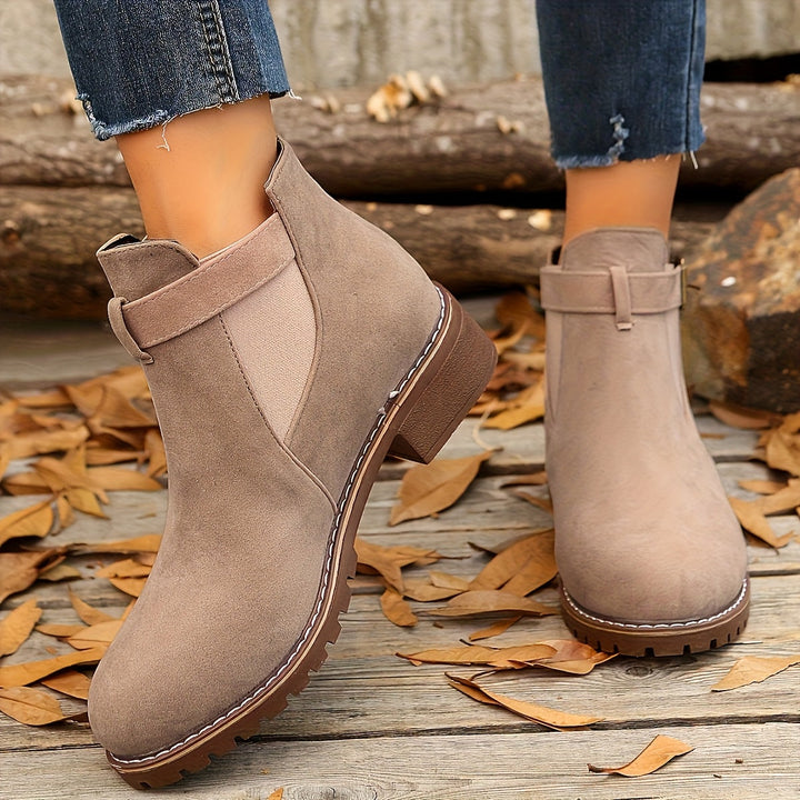 Brigitte | Buckle-Strap Chelsea Ankle Boots