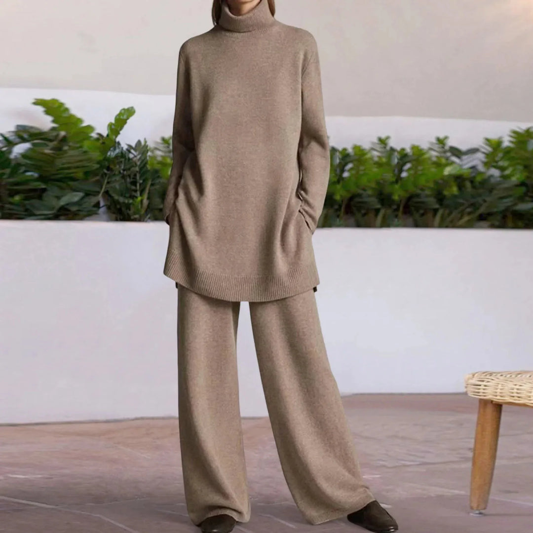 Patricia | Cozy Turtleneck And Wide-Leg Two Piece Set