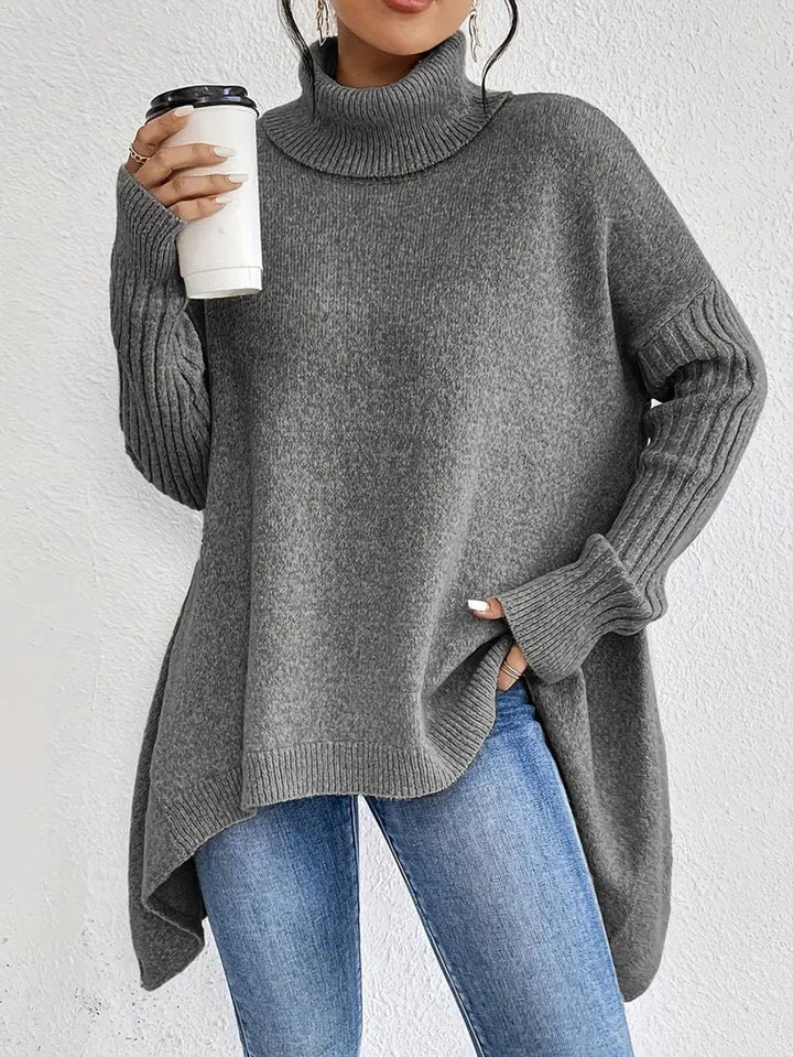 Greta | Turtleneck Sweater – Cozy Oversized Knit for Women