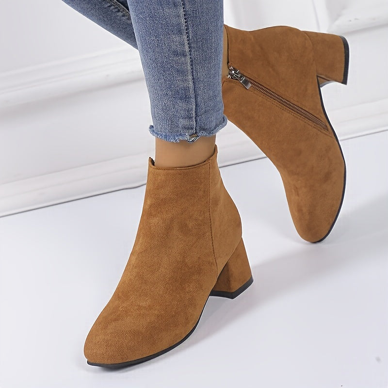 Franziska | Stilvolle Chelsea-Ankle-Boots mit Blockabsatz