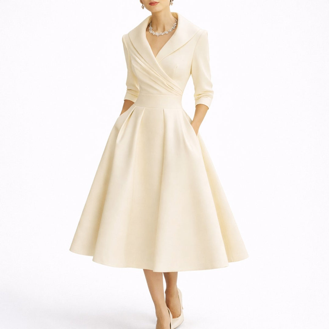 Alice | Modern Fall Wedding Structured A-Line Midi Dress