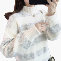 Sophie | Chic And Cozy Striped Turtleneck Sweater