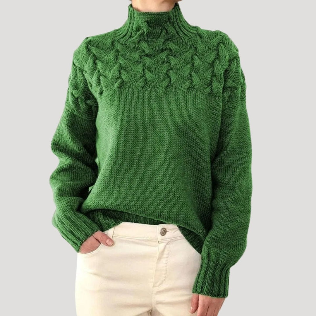 Sophie | Turtleneck Sweater with Cable Knit Design