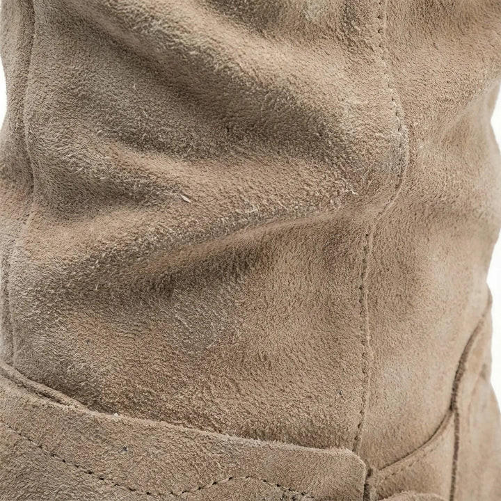Laura | Stylish Ankle Strap Slouchy Knee High Boots