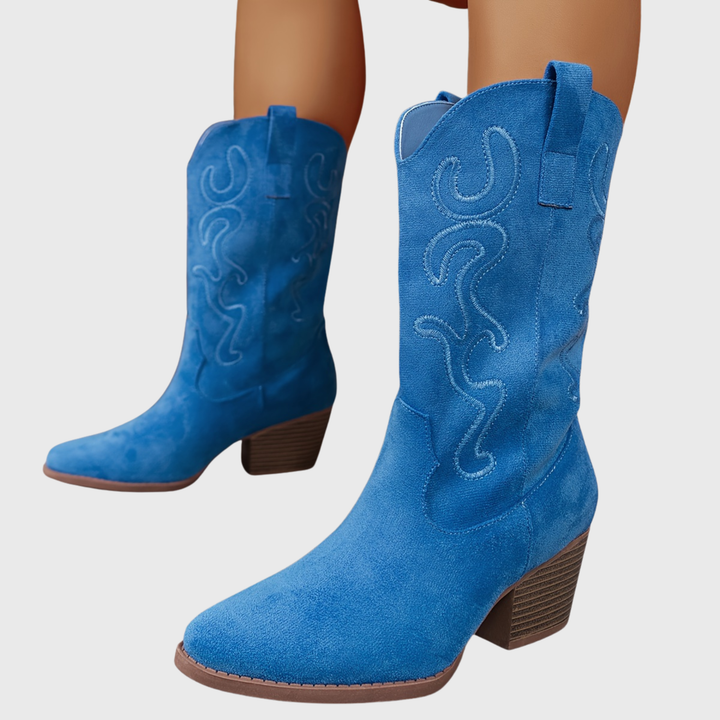 Victoria | Colorful And Stylish Wide-Calf Cowboy Boots