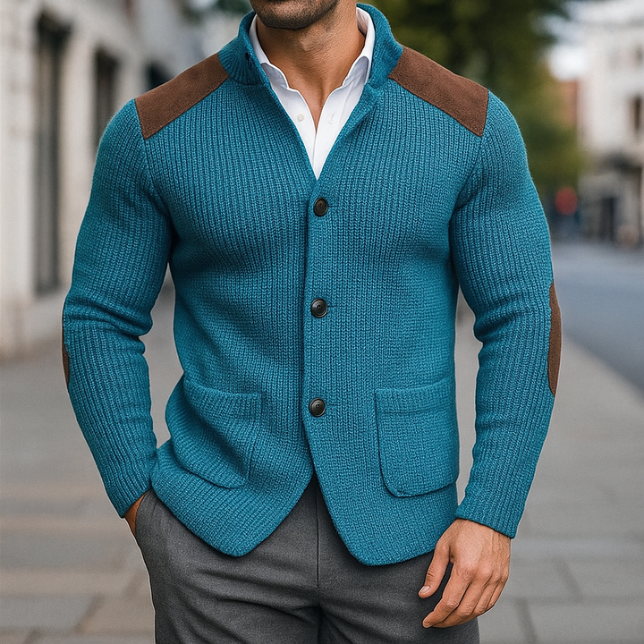 Elliot | Sophisticated And Comfortable Textured Knit Blazer For Men