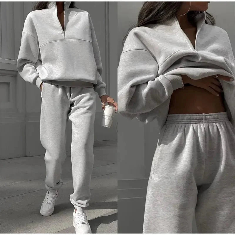 Chloe | Chic And Cozy High-Waisted Lounge Two Piece Set