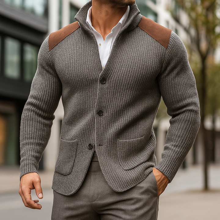 Elliot | Sophisticated And Comfortable Textured Knit Blazer For Men
