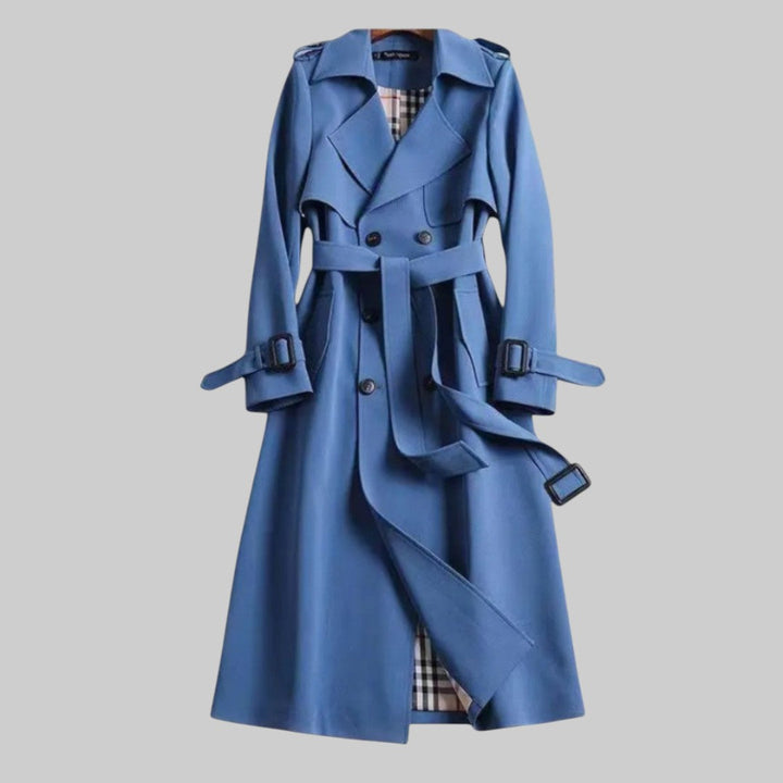 Olivia | Elegant Long Double-Breasted Trench Coat
