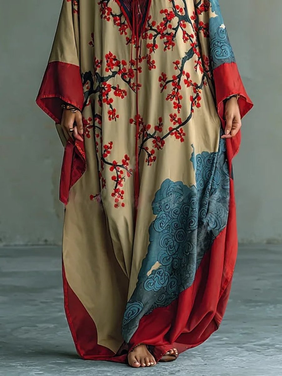 Camilla | Graceful Floral Print Long-Sleeved Maxi Dress