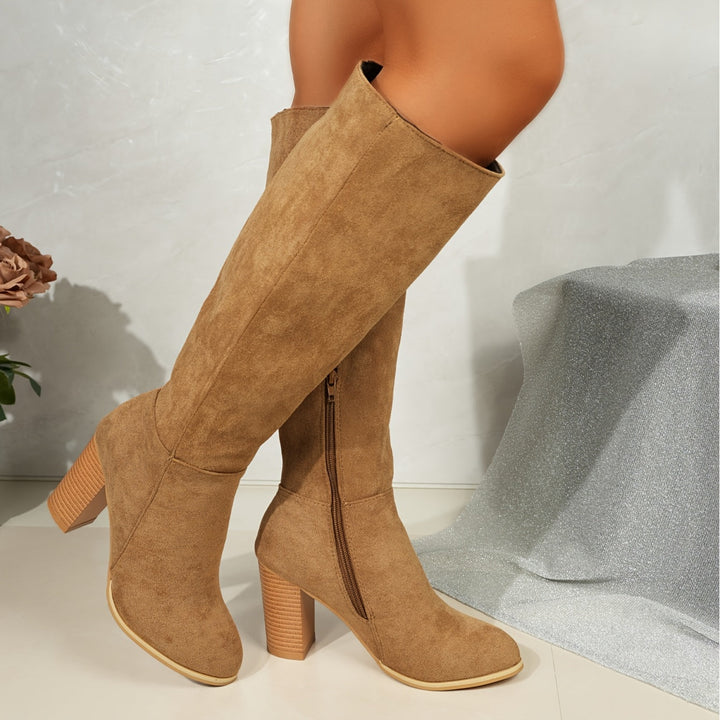 Mia | Chic Wide-Calf Knee-High Cowboy Boots