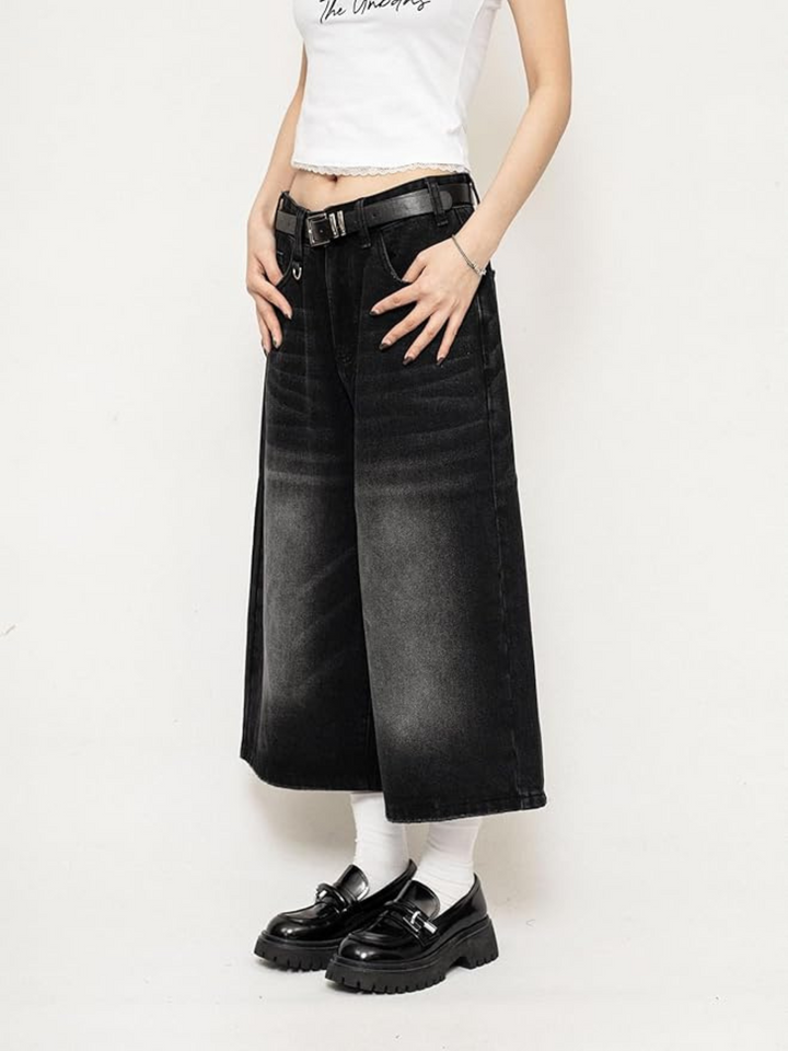 Chloe | Modern Vintage-Wash Wide Leg Culottes