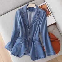 Anke | Blazer intemporel en denim pour une allure décontractée et raffinée