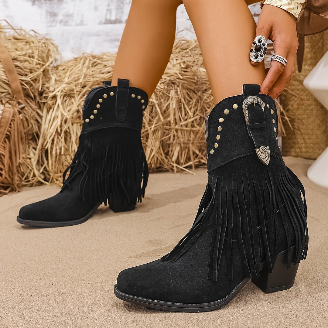 Claudia | Bold And Stylish Fringe Cowboy Boots
