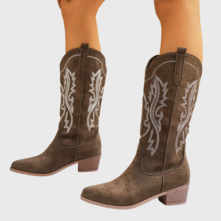 Sandra | Stylish And Sophisticated Wide Calf Cowboy Boots